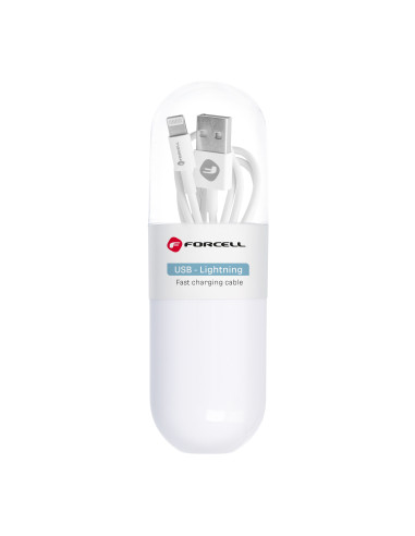FORCELL Câble USB A vers Lightning 8 broches 1A C316 TUBA blanc 1 mètre