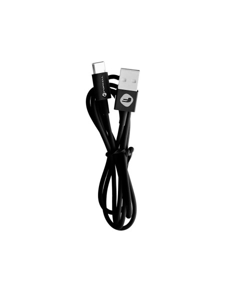 FORCELL Câble USB vers Type C 2.0 2.1A C319 TUBA noir 1 mètre