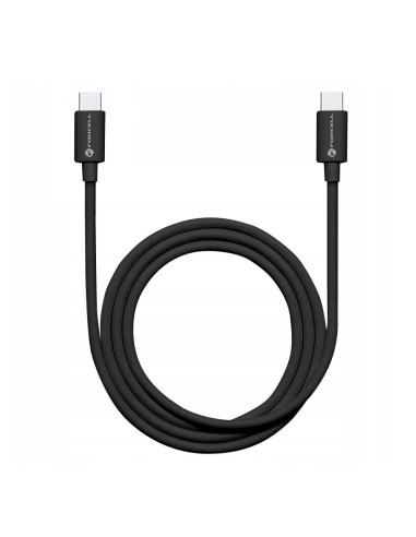 Câble FORCELL Type C vers Type C 2.0 QC3.0 PD 48W C293 TUBA noir 1 mètre.