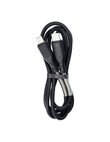 FORCELL Câble carbone Type C vers iPhone Lightning 8 broches Power Delivery PD27W CB-01C noir 1 mètre