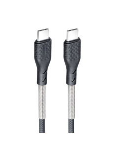 FORCELL Câble carbone Type C vers Type C 3.0 QC Power Delivery PD 60W CB-02C noir 1 mètre
