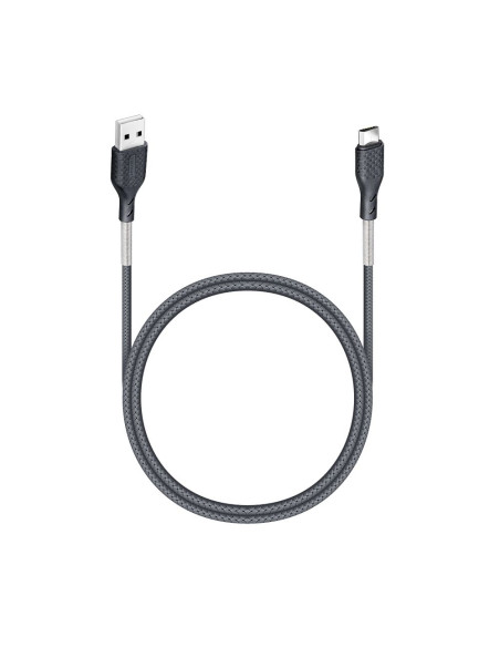 FORCELL Câble Carbon USB vers Micro 2.4A CB-03A noir 1 mètre