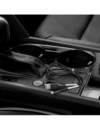FORCELL Câble Carbon USB vers Micro 2.4A CB-03A noir 1 mètre