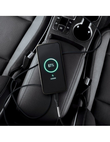 FORCELL Câble Carbon USB vers Micro 2.4A CB-03A noir 1 mètre