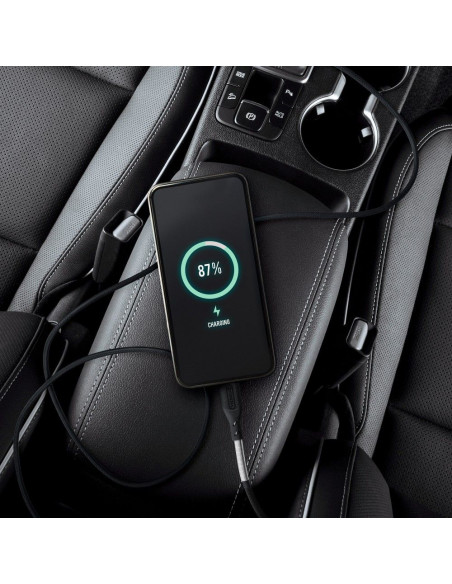 FORCELL Câble Carbon USB vers Micro 2.4A CB-03A noir 1 mètre