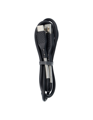 FORCELL Câble USB carbone vers Type C 2.0 2.4A CB-02A noir 1 mètre