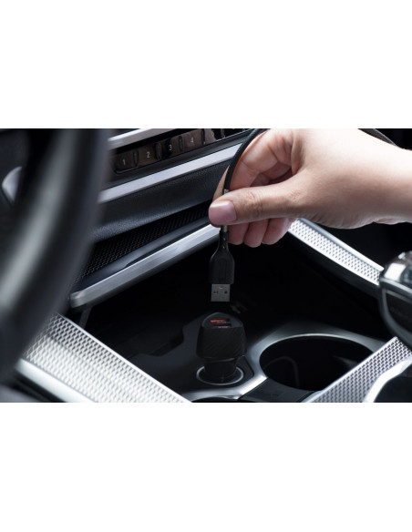 FORCELL Câble USB carbone vers Type C 2.0 2.4A CB-02A noir 1 mètre
