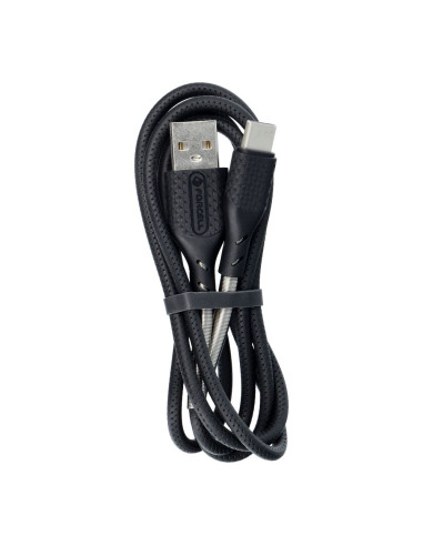 FORCELL F-ENERGY Carbon CB-02B cable USB A to Type C QC3.0 3A 24W 1 m black