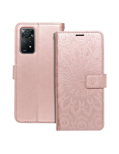 Etui MEZZO Book pour XIAOMI Redmi NOTE 11 PRO / 11 PRO 5G mandala or-rose