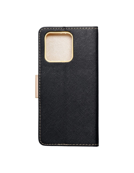 FANCY Book case for XIAOMI Redmi 10c black / gold