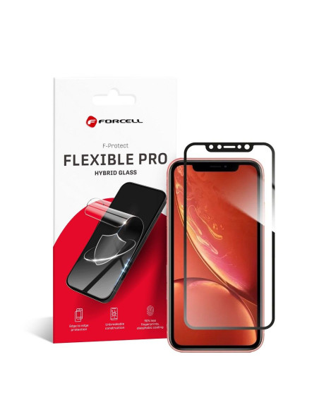 Verre hybride Forcell FLEXIBLE 5D Full Glue - APP iPhone Xr/11 NOIR