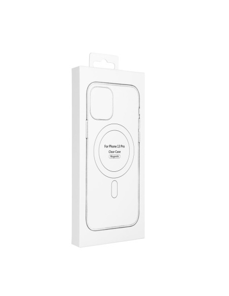 COUVERTURE MAG CLAIRE avec protection de l'appareil photo compatible avec MagSafe pour IPHONE 13 Pro transparent
