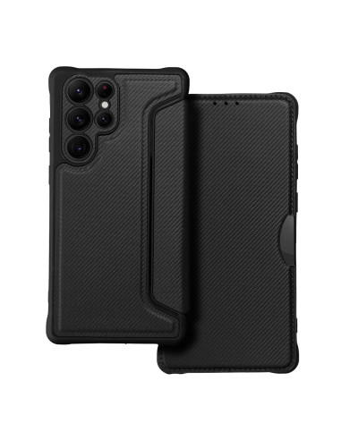 Etui RAZOR Book pour SAMSUNG S22 Ultra noir