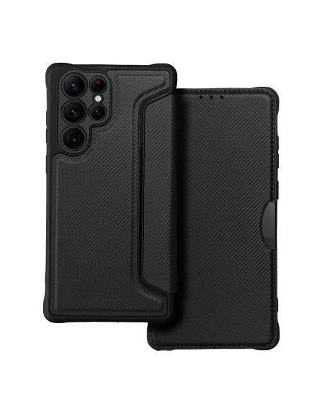 Etui RAZOR Book pour SAMSUNG S22 Ultra noir