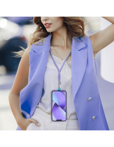 Pendentif téléphonique SWING (6mm) avec longueur réglable / longueur du cordon 165cm (max 82.5cm en boucle) / pour l'épaule ou l