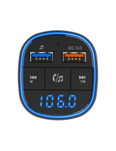 Transmetteur FM MP3 avec bluetooth 5.0 + lecteur de carte mémoire + 2xUSB QC3.0 BC57