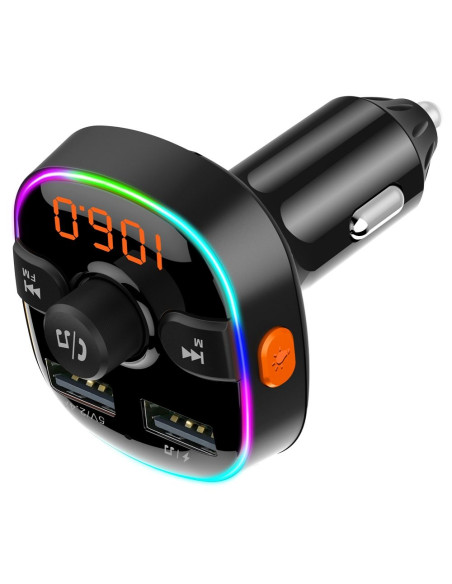 Transmetteur FM MP3 avec bluetooth 5.0 + lecteur de carte mémoire + 2xUSB QC3.0 BC52L