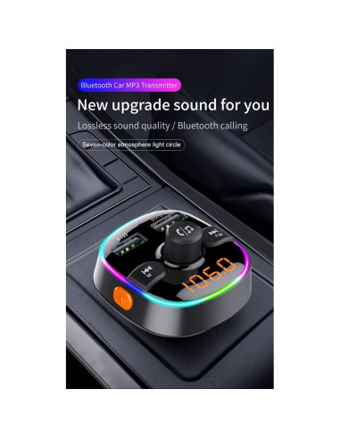 Transmetteur FM MP3 avec bluetooth 5.0 + lecteur de carte mémoire + 2xUSB QC3.0 BC52L