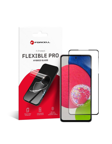 Verre hybride Forcell FLEXIBLE 5D Full Glue pour Samsung Galaxy A52/52s 5G
