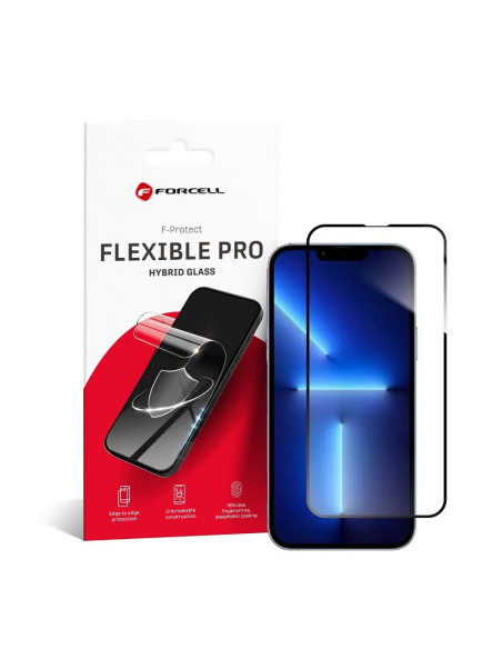 Verre hybride Forcell FLEXIBLE 5D Full Glue - APP iPhone 13 Pro Max/14 Plus NOIR
