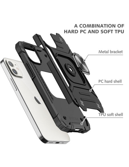 Coque NITRO pour IPHONE 12 / 12 PRO noir