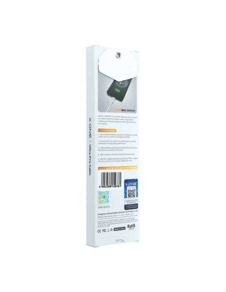 X-ONE Ultra Pro XIAOMI Câble USB C 120W 6A (puce originale)