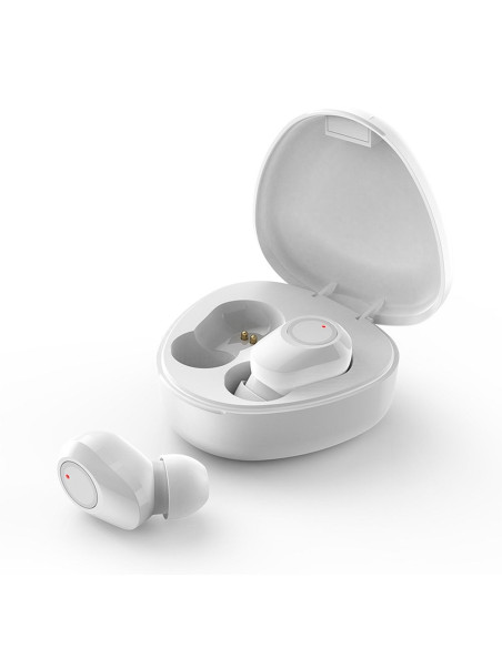 Écouteurs stéréo sans fil / bluetooth TWS M9 + station d'accueil blanc