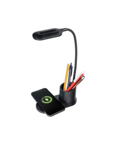 Lampe de bureau LED + chargeur à induction 10W HT-513 noir. 2