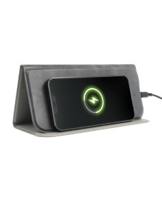 Tapis de souris avec chargeur indicatif 15W OJD-82 brun-gris 2