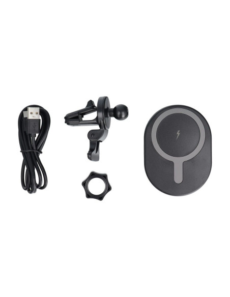 Support voiture avec charge par induction compatible avec MagSafe 15W D8 noir
