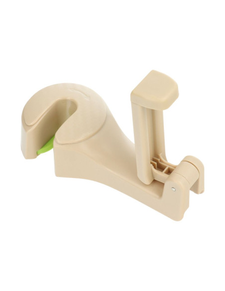 Cintre / crochet / organisateur d'appui-tête pour le shopping + support de téléphone HM-590 blanc