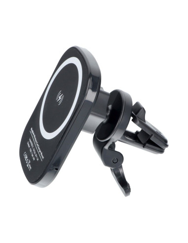 Support voiture avec charge par induction compatible avec MagSafe 15W D10 noir