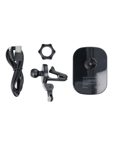 Support voiture avec charge par induction compatible avec MagSafe 15W D10 noir