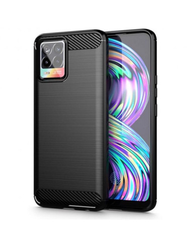 COQUE FORCELL - CARBON pour REALME 8 NOIR