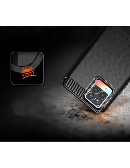 COQUE FORCELL - CARBON pour REALME 8 NOIR