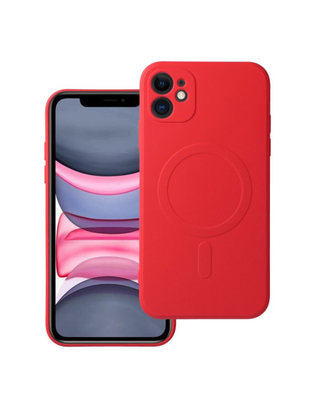 SILICONE MAG COVER compatible avec MagSafe pour IPHONE 11 rouge