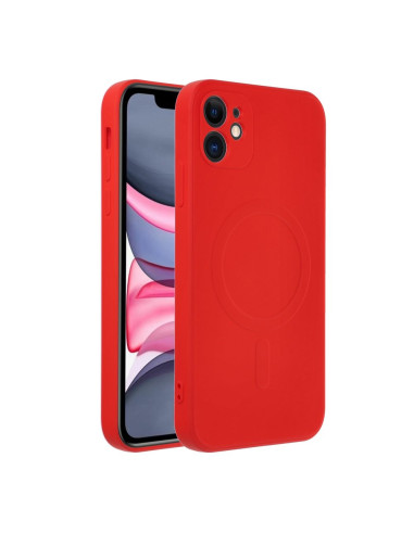 SILICONE MAG COVER compatible avec MagSafe pour IPHONE 11 rouge
