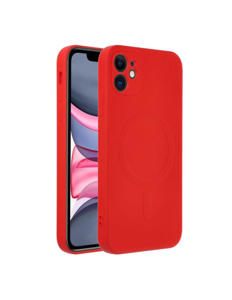 SILICONE MAG COVER compatible avec MagSafe pour IPHONE 11 rouge