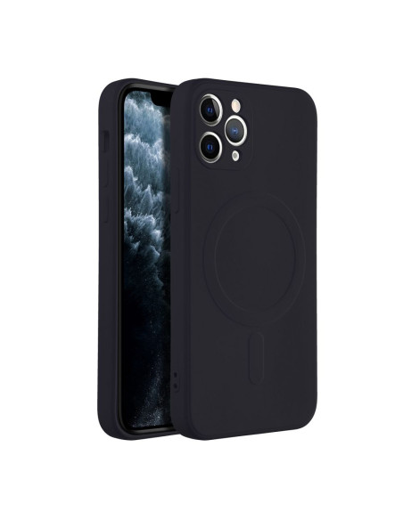 SILICONE MAG COVER compatible avec MagSafe pour IPHONE 11 Pro noir