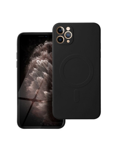 SILICONE MAG COVER compatible avec MagSafe pour IPHONE 11 Pro Max noir