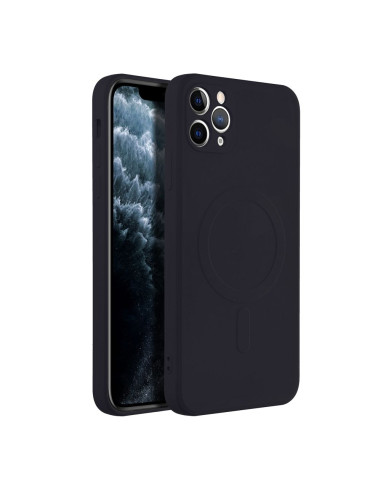 SILICONE MAG COVER compatible avec MagSafe pour IPHONE 11 Pro Max noir