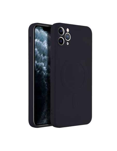 SILICONE MAG COVER compatible avec MagSafe pour IPHONE 11 Pro Max noir