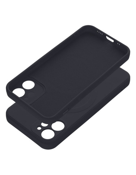 Coque MAG SILICONE compatible avec MagSafe pour IPHONE 12 Mini noir
