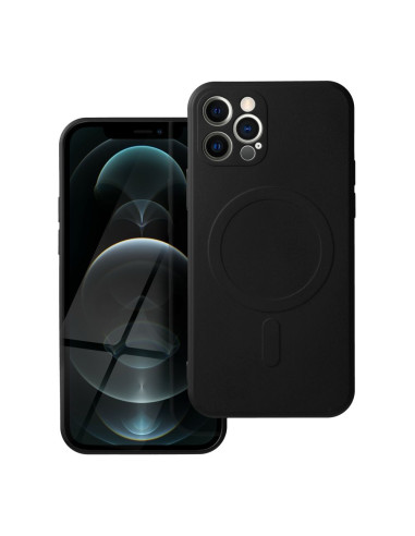 Coque MAG SILICONE compatible avec MagSafe pour IPHONE 12 Pro noir