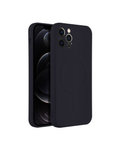 Coque MAG SILICONE compatible avec MagSafe pour IPHONE 12 Pro noir 2