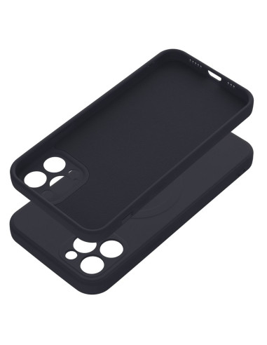 Coque MAG SILICONE compatible avec MagSafe pour IPHONE 12 Pro noir