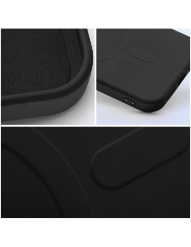 Coque MAG SILICONE compatible avec MagSafe pour IPHONE 12 Pro noir