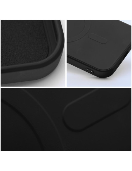 Coque MAG SILICONE compatible avec MagSafe pour IPHONE 12 Pro noir