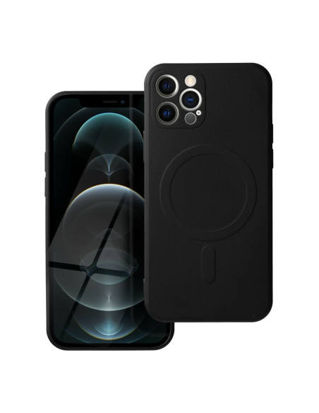 SILICONE MAG COVER compatible avec MagSafe pour IPHONE 12 Pro Max noir