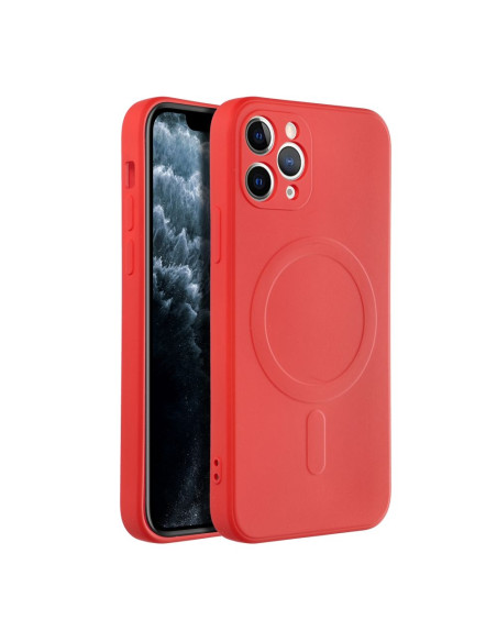 SILICONE MAG COVER compatible avec MagSafe pour IPHONE 11 Pro rouge